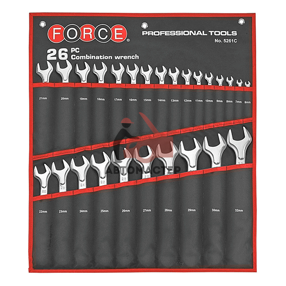 Набор ключей комб. FORCE 26пр 6-32мм сумка