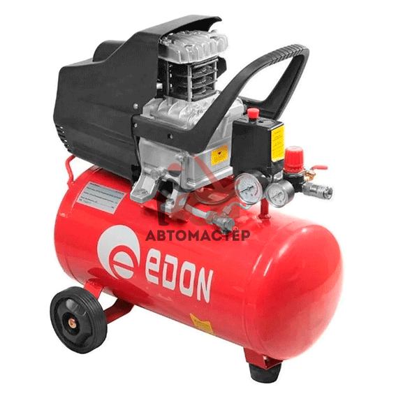 Компрессор EDON 24 л. 220V 240л/мин 1,0 кВт. (красный)