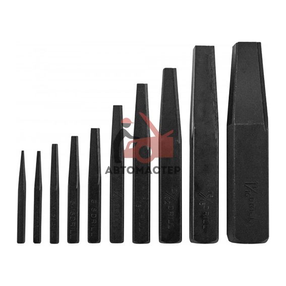 Набор экстракторов квадратных JONNESWAY 10 пр 1/8"- 1.1/16"
