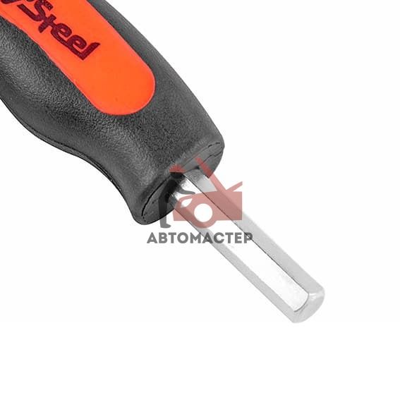 Шестигранник Г-обр. с пластиковой ручкой AV-STEEL 8мм L 270мм.