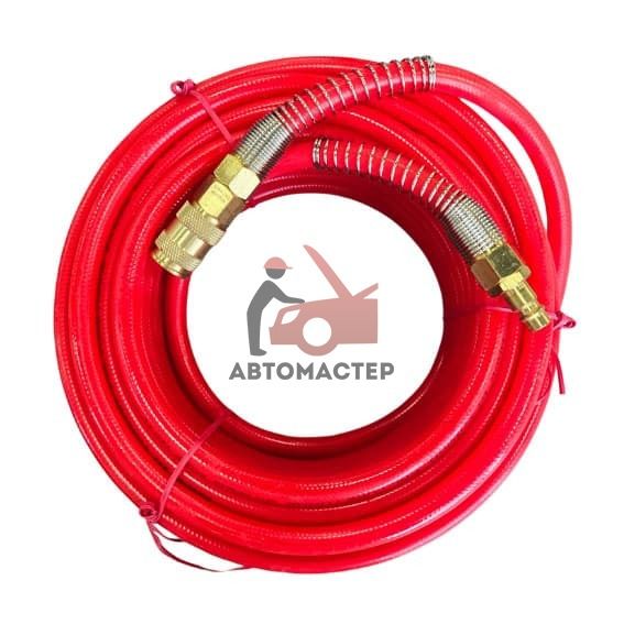 Шланг в бухте КОЛИР  8*12мм L 15м красный с б/с штуцерами