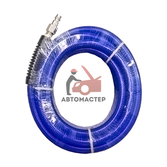 Шланг в бухте АВТОМАСТЕР 9,5*15,5 мм. L 20 м. синий с б/с штуцерами