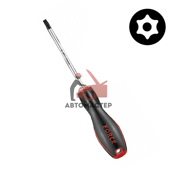 Отвертка torx (6 лучей) с отверстием FORCE T45H L100мм