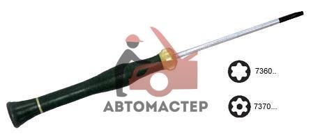 Отвертка ювелирная torx (6 лучей) с отверстием FORCE T20H L155мм