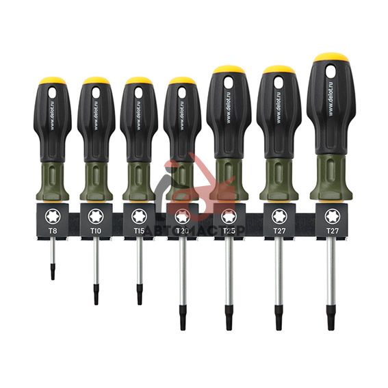 Набор отверток torx (6 лучей) без отверстия ДЕЛО ТЕХНИКИ 7пр T8-Т30 L100