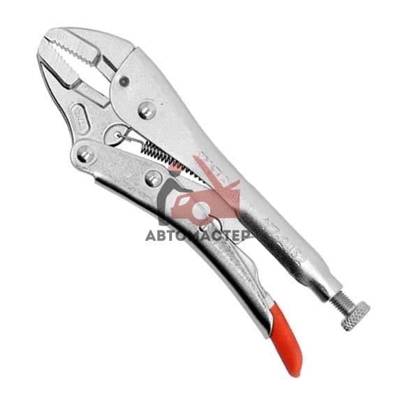 Зажим ручной с фиксатором YATO L180мм. (ровные губцы)