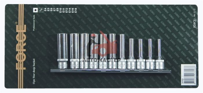 Набор головок "Е" высоких 3/8 FORCE 11пр Е4-Е18