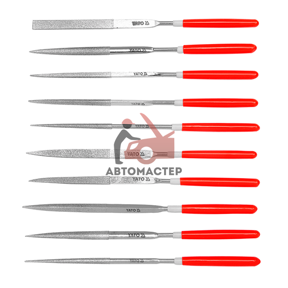 Набор надфилей алмазных YATO 10пр 3*140*150мм
