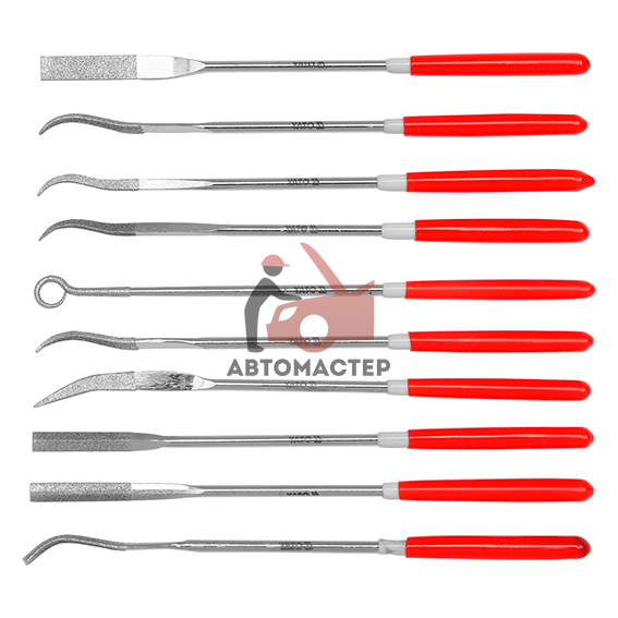 Набор надфилей алмазных YATO 10пр 3*140*150мм (не стандарт)