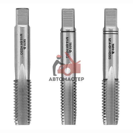 Набор метчиков YATO М16x2,00 HSS М2 3 пр.