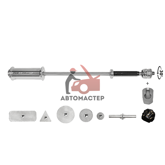 Обратный молоток 1PDR с 6 насадками, адаптером на клеевые грибки и холодным клеем