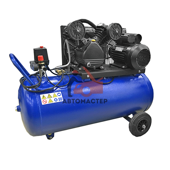 Компрессор ременной 100 л. 220v 2х цил. 360 л/мин 2,2 кВт (Китай, ресивер REMEZA)