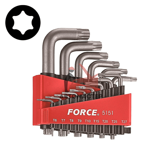 Набор torx (6 лучей) Г-обр FORCE 15шт Т6-Т60