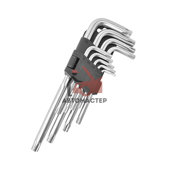 Набор torx (6 лучей) Г-обр. STRONG 9пр Т10-Т50 HK901