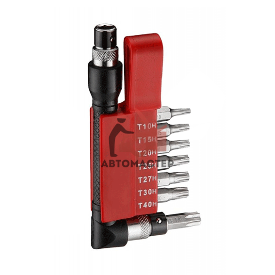 Набор torx (6 лучей) с отв. FORCE с Г-обр. ключом 8пр ТН10-ТН40