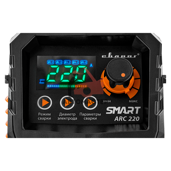 Сварочный инвертор MMA 220V СВАРОГ REAL SMART ARC 220 (Z28403) 15-220A с цифровым табло
