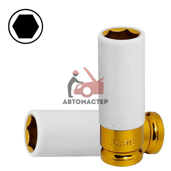 Ударная головка колесная 1/2 FORCE 6гр 19мм впластике