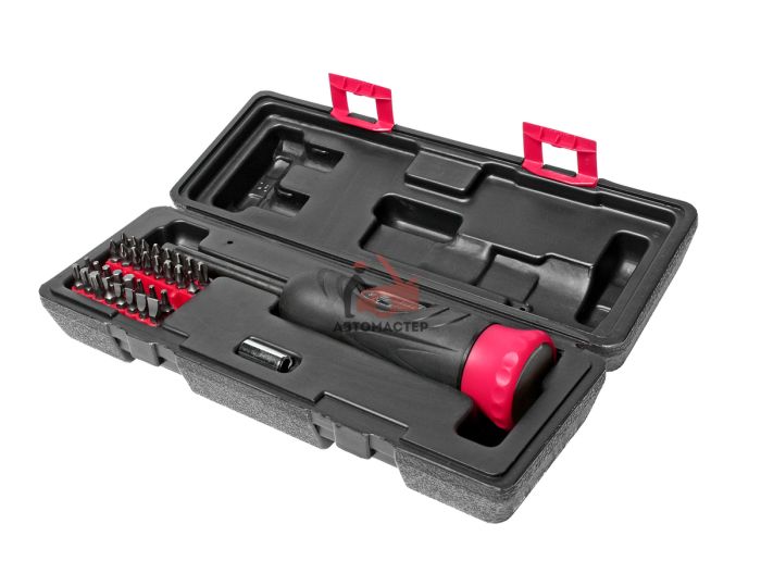 Динамометр. отвертка 1/4" с набором бит и адаптеров  JTC 1/4 2-10 Н·м.