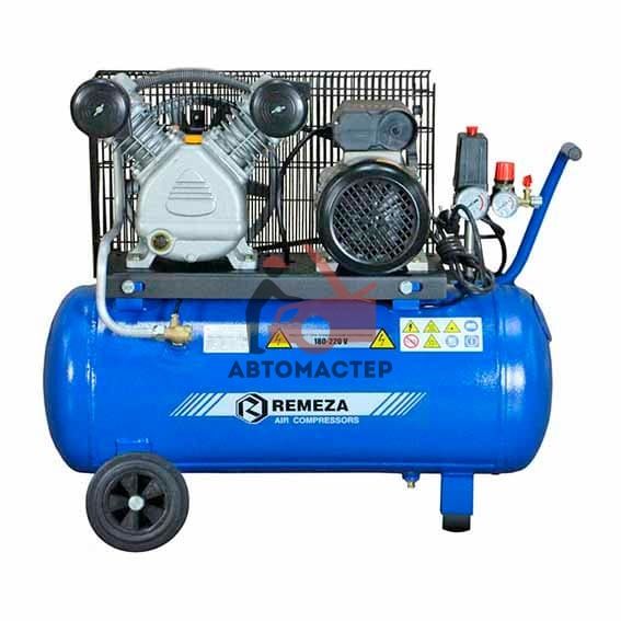 Компрессор REMEZA ременной  50 л. 220V 360 л/мин 2,2 кВт 10 bar 2х цил.
