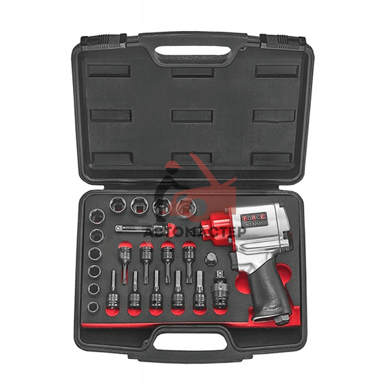 Гайковерт 3/8 FORCE 71кг, с головками 23пр
