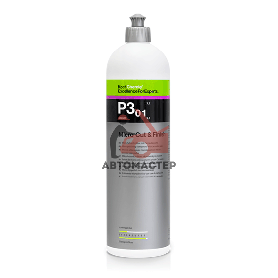 Паста антиголограммная финишная абразивная с воском карнауба (1 л) MICRO CUT & FINISH P3.01 Koch Che