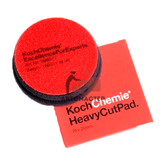 Губка полировальная Koch Chemie Heavy Cut Pad, красная ? 76 x 23 мм.
