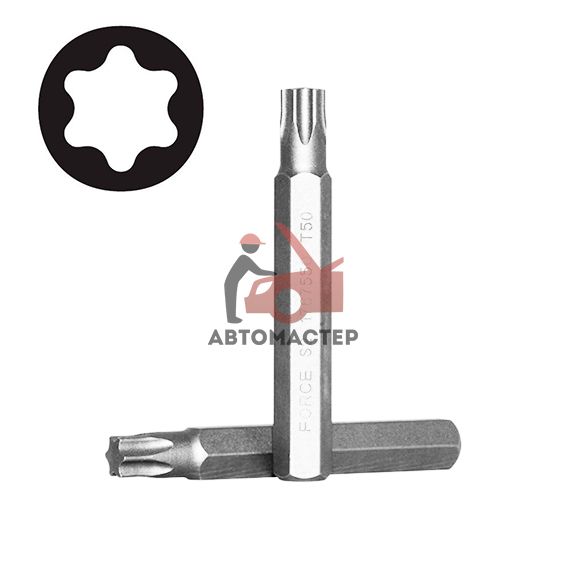 Вставка torx (6 лучей) L75мм Т50 FORCE 10мм