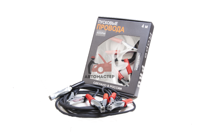 Провода прикуривателя ROPE PRO 400 А, 4 метра (Коробочка)