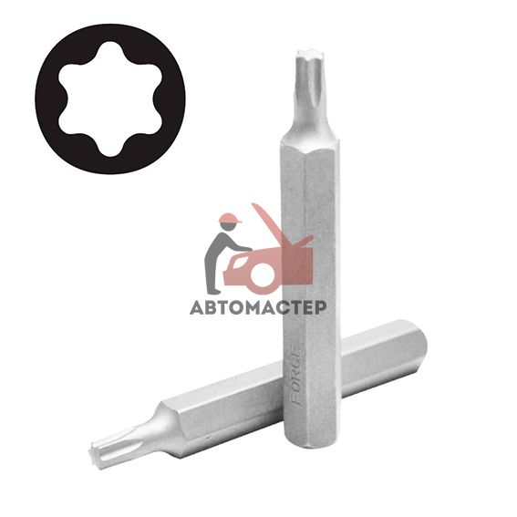 Вставка torx (6 лучей) L75мм Т30 FORCE 10мм