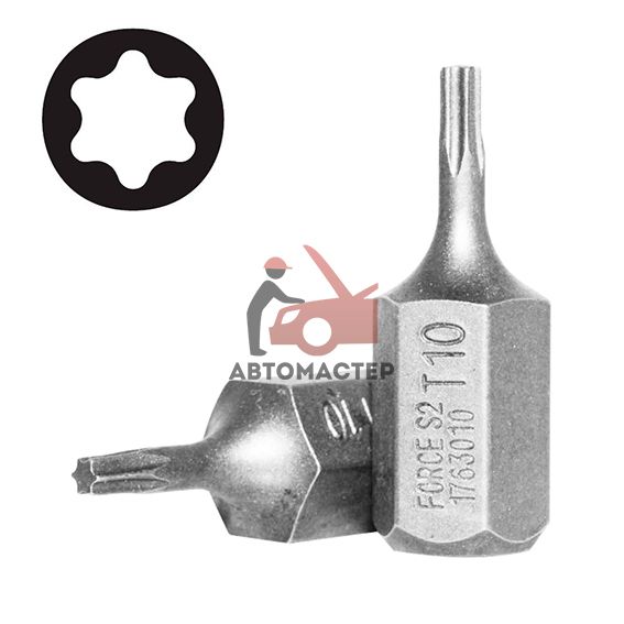 Вставка torx (6 лучей) L30мм Т10 FORCE 10мм