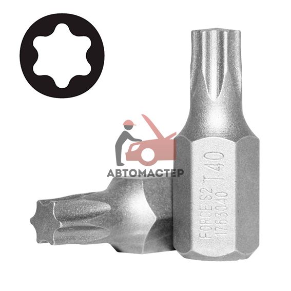 Вставка torx (6 лучей) L30мм Т40 FORCE 10мм