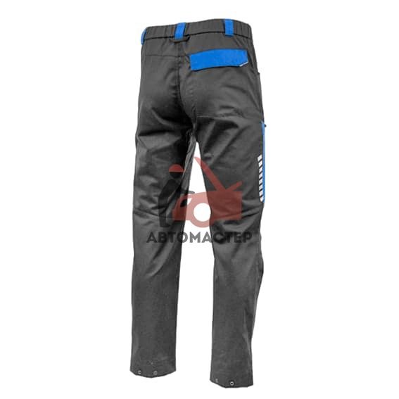Брюки мужские летние BRODEKS KS-334, васильковый/черный, размер 54