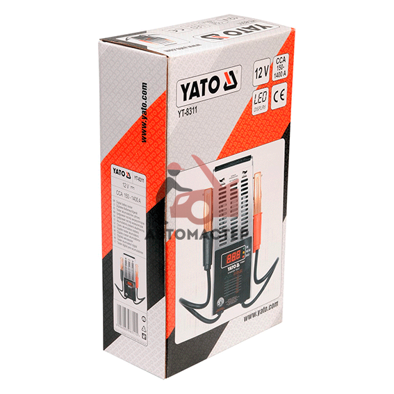 Вилка нагрузочная YATO цифровая 12V, CCA150-1400A LED