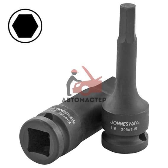 Ударная вставка имбус 1/2 6гр JONNESWAY 8мм L78mm