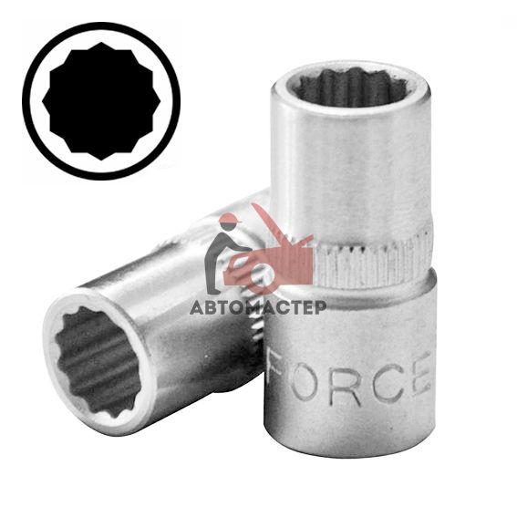Головка 1/4 FORCE 12гр  9мм L25мм