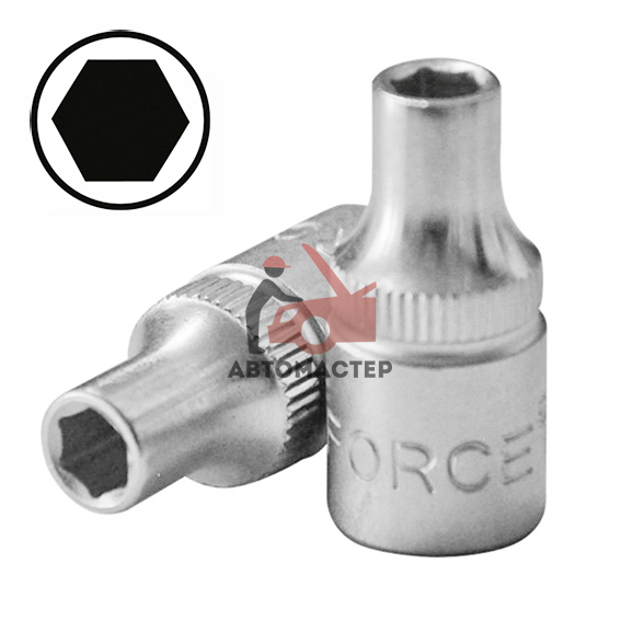 Головка 1/4 FORCE 6гр     4мм L25мм