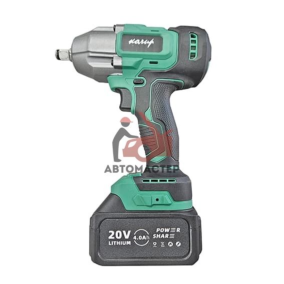Гайковерт аккумуляторный 1/2 КОЛИР, 20 V, 4Ah, (68 кг) 680 Nm. (2 аккум. в комплекте)