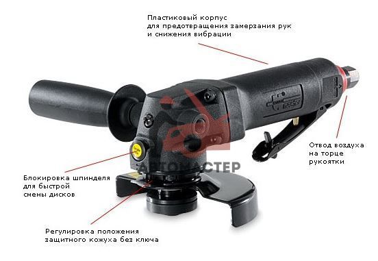 Пневмо болгарка угловая WURTH D125мм 10000 об/мин
