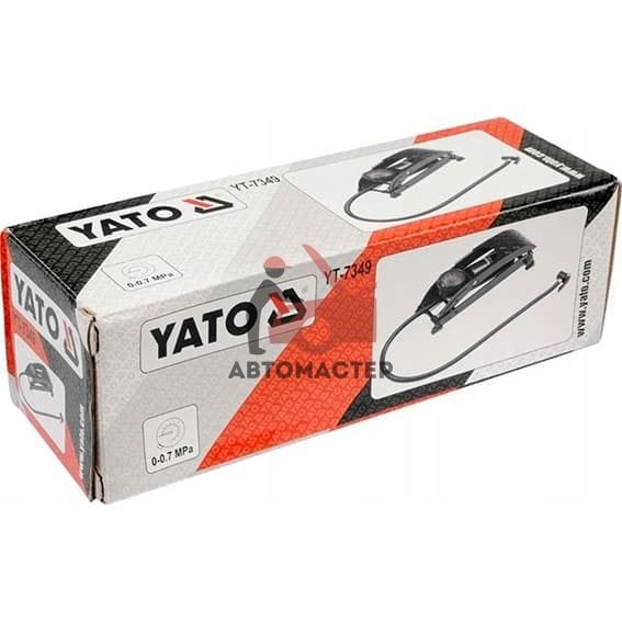 Насос ножной с манометром YATO