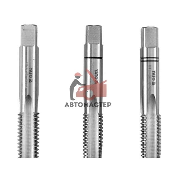 Метчик YATO M 3*0,5 3шт (1, 2, 3) сталь HSS-M2