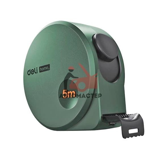 Рулетка DELI home series green 5 м.