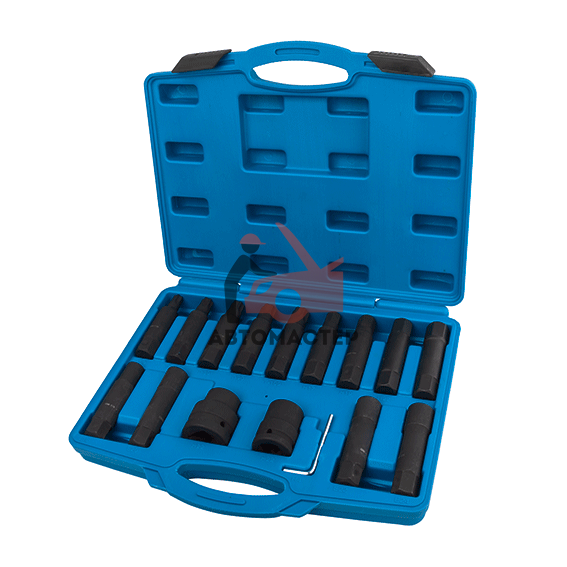 Набор ударных головок-вставок (TORX, HEX, E)  3/4 1" 16пр. AV-Steel