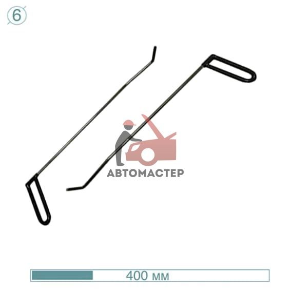 Комплект крючков рихтовщика для работы в полостях ( L 400 мм D 6 мм ) AV-TOOL