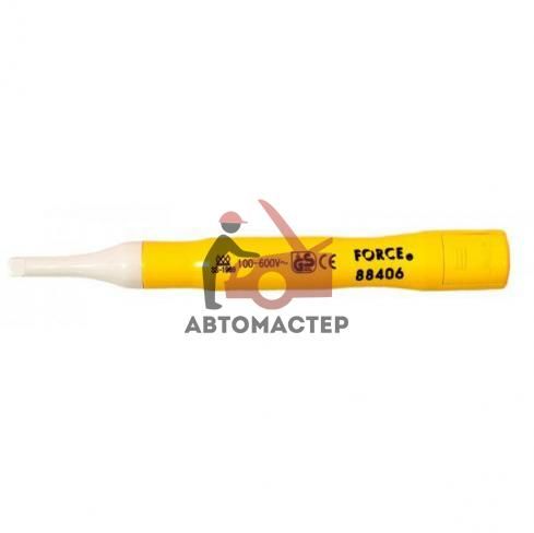 Пробник напряжения FORCE 100-600V на батарейках желтый