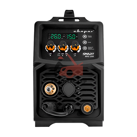 Сварочный инвертор MIG 220V СВАРОГ REAL SMART MIG 200 BLACK (N2A5) 7,1 кВА, 30,9 А (маска, краги)