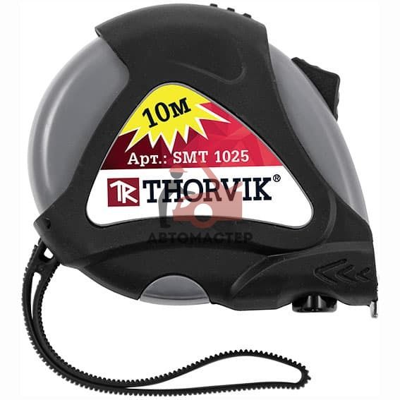 Рулетка THORVIK в обрезиненном корпусе, 10 м.