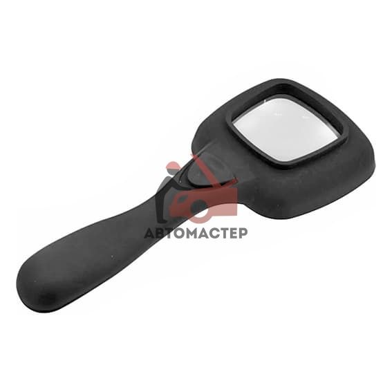 Лупа ручная квадратная 4х с подсветкой LED