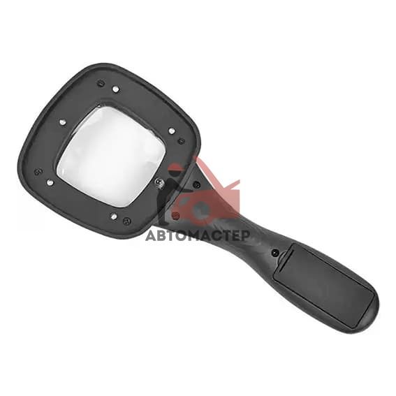 Лупа ручная квадратная 4х с подсветкой LED