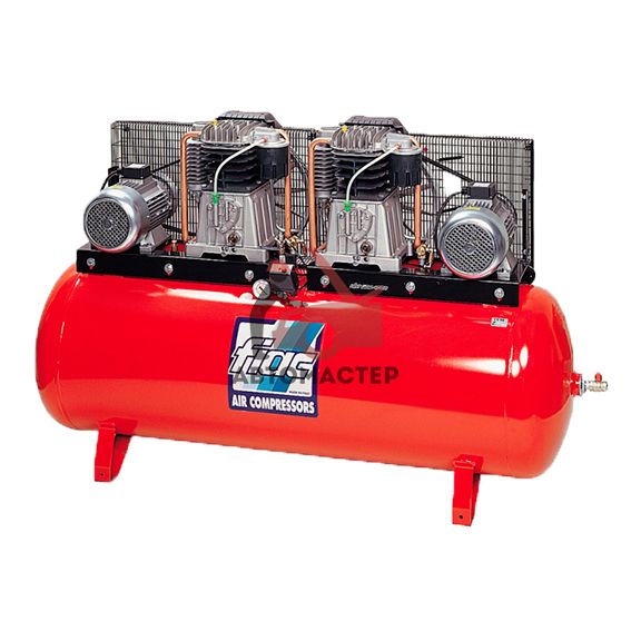 Компрессор FIAC ременной 500 л. 380V 1700 л/мин. 7,5+7,5 кВт 16 bar. 6 цил.