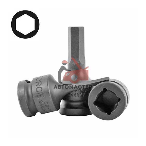 Ударная вставка имбус 1/2 6гр FORCE 10мм L60mm